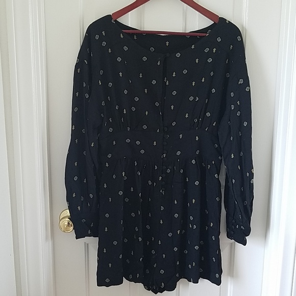 Free People Other - NWT Free People long sleeve button front romper